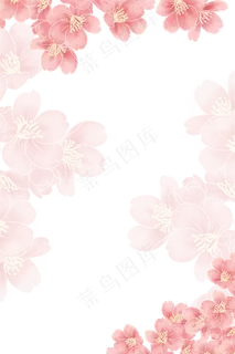 小清新樱花底纹边框 小清新樱花底纹边框