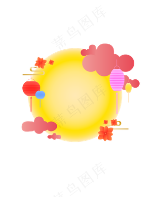 矢量手绘中国挂饰,免抠元素