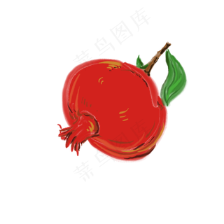 成熟的红石榴免抠插图