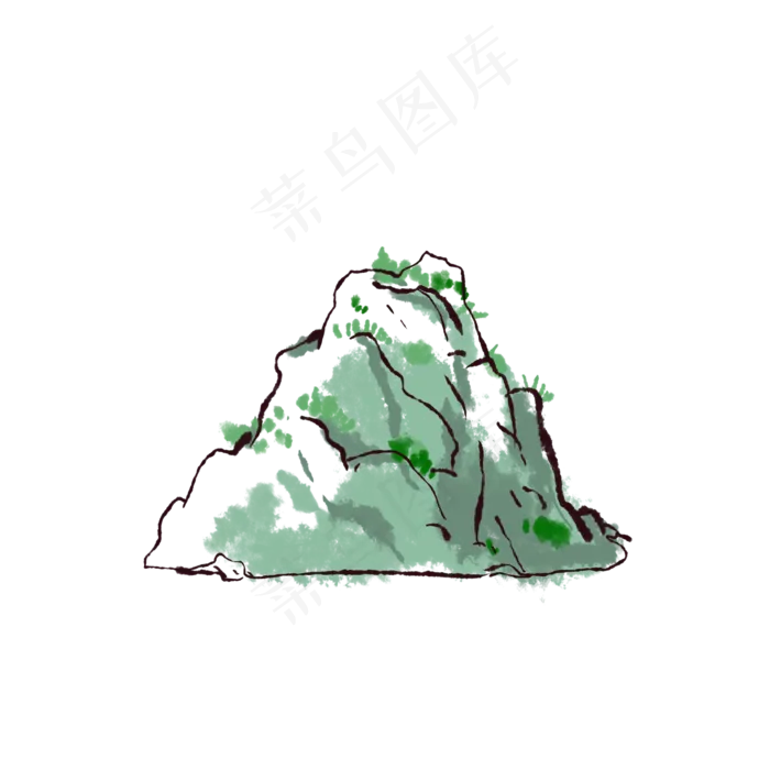 手绘中国风水墨系列山水系列(2362X2362(DPI:300))psd模版下载