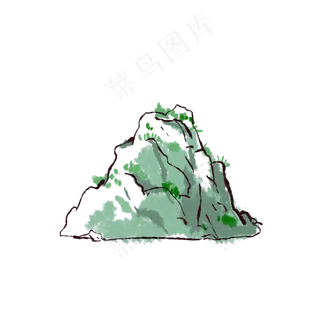 手绘中国风水墨系列山水系列