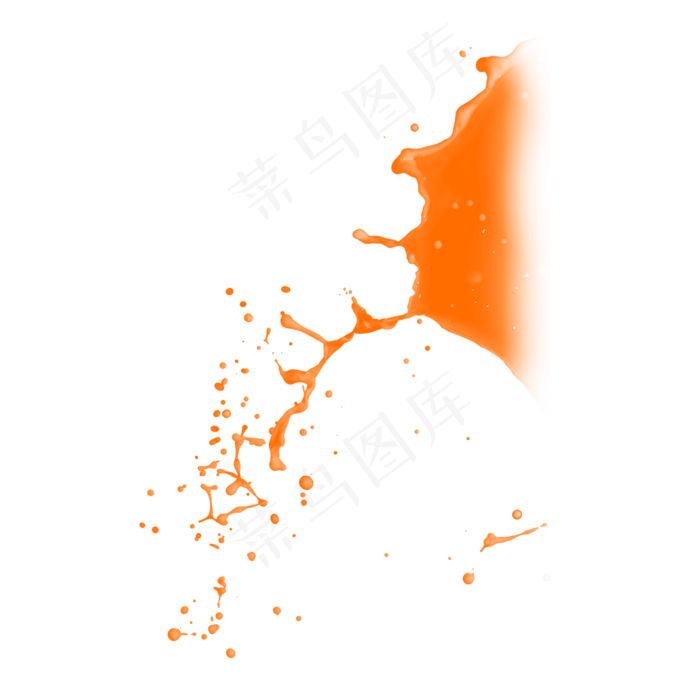 果汁橙汁飞溅,免抠元素(2000*2000px 300 dpi )psd模版下载