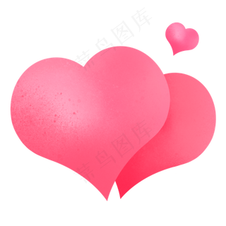 七夕情人节粉色简约爱心
