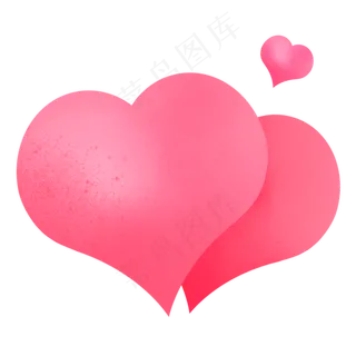 七夕情人节粉色简约爱心