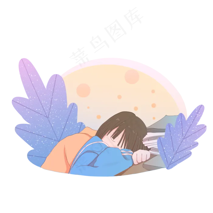 高考休息的女孩(2000X2000(DPI:300))psd模版下载