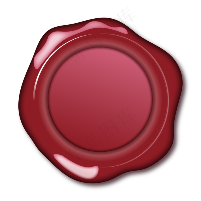 蜡封邮戳印章(2005X2688(DPI:300))ai矢量模版下载