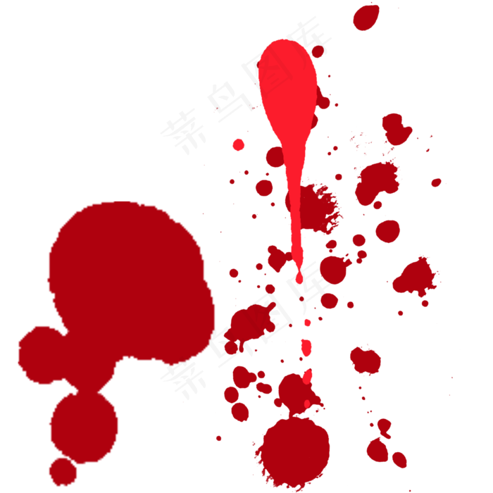 红色血迹污渍元素(2000X2000(DPI:300))psd模版下载