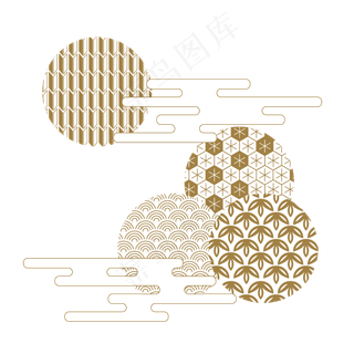 日本古典浮世绘纹饰