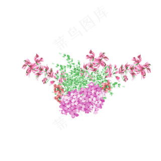 手绘免扣卡通花朵