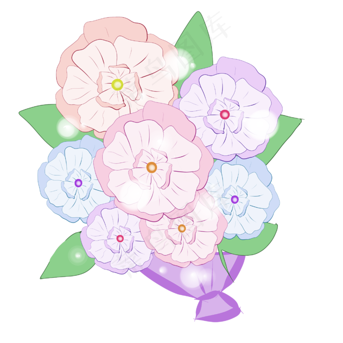唯美鲜花捧花