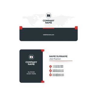 黑红简约大气商务名片