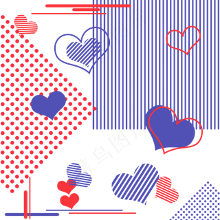 母亲节孟菲斯电商爱心装饰