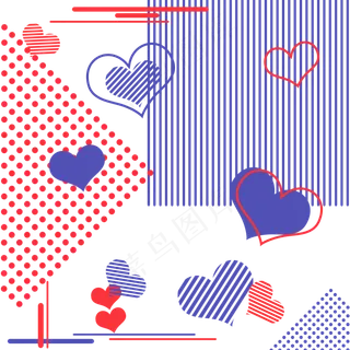 母亲节孟菲斯电商爱心装饰