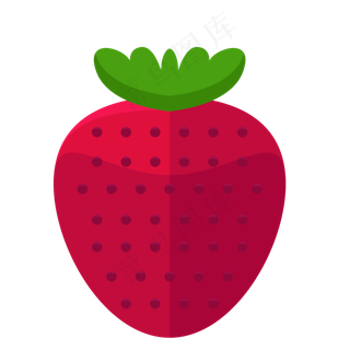 卡通红色的草莓