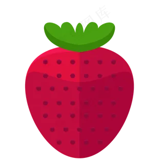 卡通红色的草莓