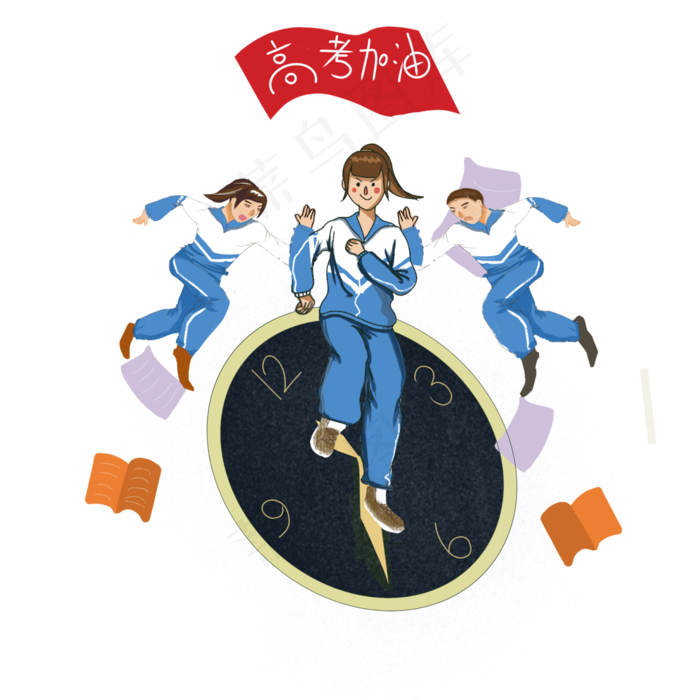 高考冲刺逢考必过PNG学生校服(4000X4000(DPI:4))psd模版下载