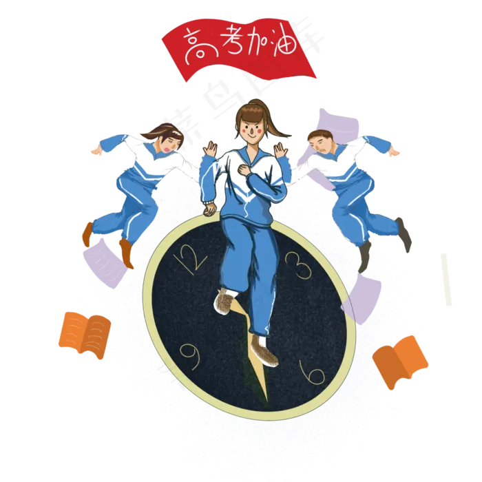 高考冲刺逢考必过PNG学生校服(4000X4000(DPI:4))psd模版下载
