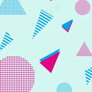 彩色色块简约壁纸平面广告