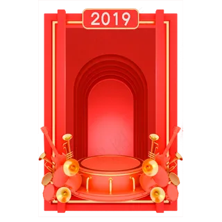 红色春节喜庆边框元素,免抠元素