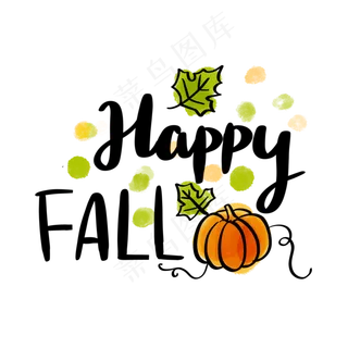 秋季英文装饰字花体字