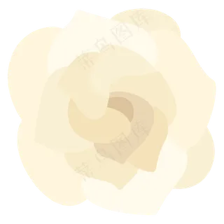 白色的水墨玫瑰免抠图