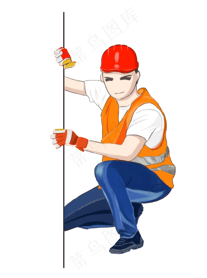 手绘劳动节装饰素材(3068X4133(DPI:300))psd模版下载