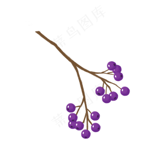 手绘创意蓝莓水果免抠图