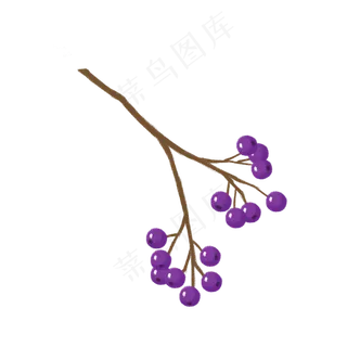手绘创意蓝莓水果免抠图