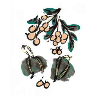 端午节吃粽子习俗水墨风手绘