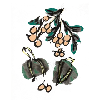 端午节吃粽子习俗水墨风手绘