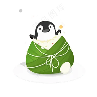 端午节可爱的企鹅素材