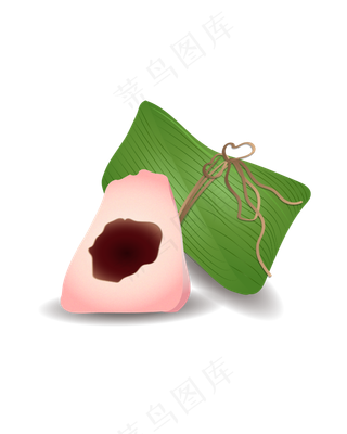 矢量免扣卡通粽子