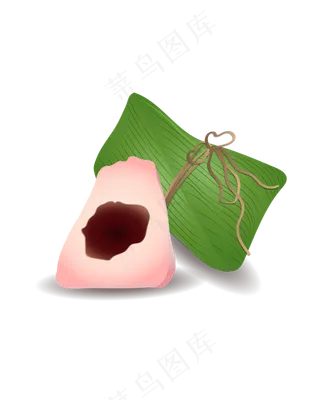 矢量免扣卡通粽子