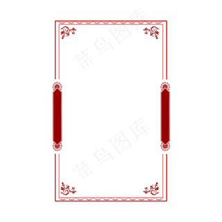 水墨花鸟传统复古春节新年中国风,免抠元素