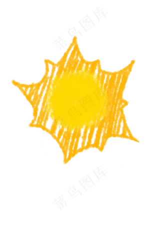 儿童节太阳装饰蜡笔