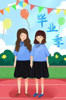 闺蜜一起拍毕业照