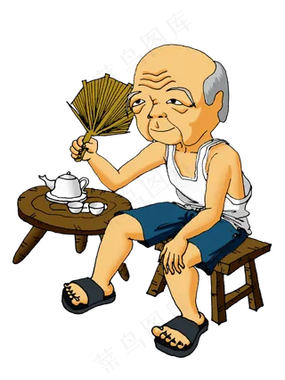 小暑时节喝茶乘凉