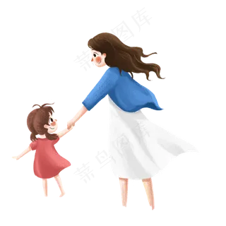 卡通母女PNG下载