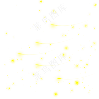 夏夜萤火虫飞舞元素,免抠元素