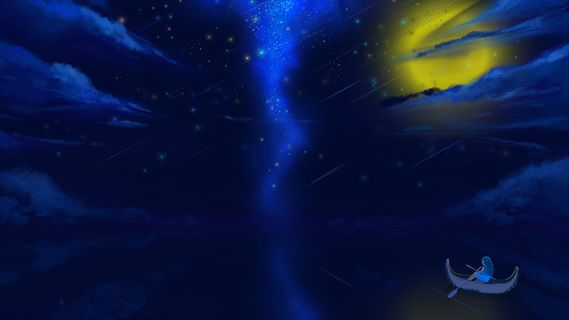 星空银河流星月亮