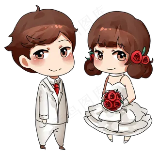 婚礼婚礼季情人节结婚卡通