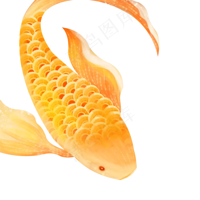 北冥有鱼国潮风(2000X2000(DPI:300))psd模版下载