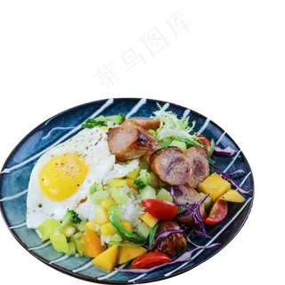 一份新鲜的早午餐免扣图