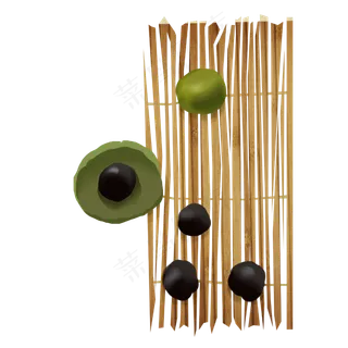 手绘清明节食物青团 手绘清明节食物青团