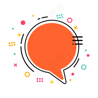 简约风线条对话框元素