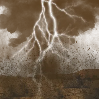 灾难闪电乌云元素,免抠元素