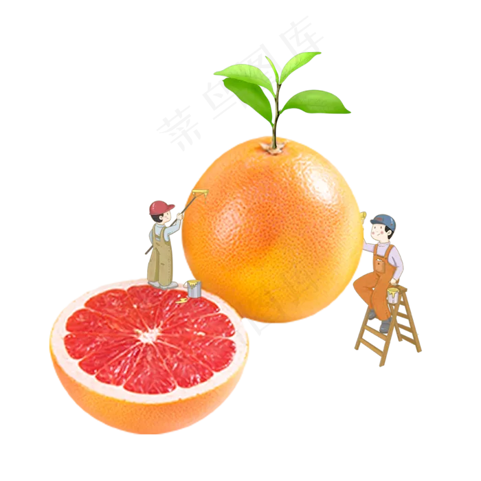 创意橙子水果(2000X2000(DPI:72))psd模版下载