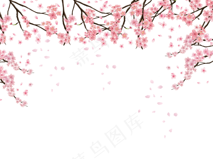 樱花边框(4000X3000(DPI:300))psd模版下载