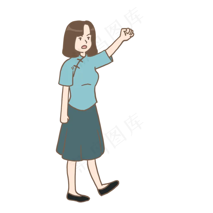 五四青年节民国学生装女学生(2000X2000(DPI:300))psd模版下载
