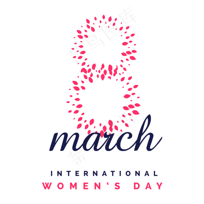 三八妇女节矢量素材,免抠元素(2083*2083px)ai矢量模版下载